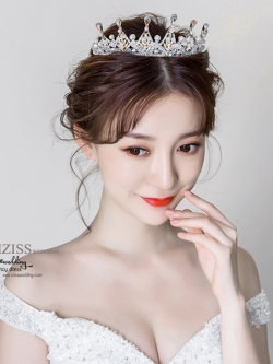 AC004 **พรีออเดอร์**ชุดเทียร่า มงกุฎเพชร ชุดเครื่องประดับเจ้าสาวสวยหรูดุจเจ้าหญิง