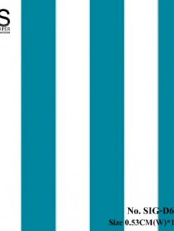 วอลเปเปอร์ ลายทาง สีฟ้าอมเขียวสลับสีขาว No.SIG-D64