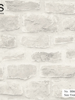 วอลเปเปอร์ ลายอิฐ สีเทา No.BB6-B68