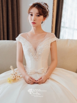 BR344 **พรีออเดอร์**ชุดแต่งงาน&ชุดเจ้าสาวแบบยาวอลังการ สีขาวเกรดพรีเมี่ยม หรูหราน่ารัก สวยโดดเด่นไม่ซ้ำใคร