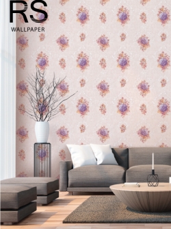 วอลเปเปอร์ลายหลุยส์ดอกไม้โทนสีชมพู FCO-D51W