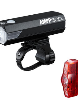 CATEYE : ชุดไฟหน้า AMPP500 + ไฟหลัง VIZ150 ( HL-EL085RC + TL-LD800 )