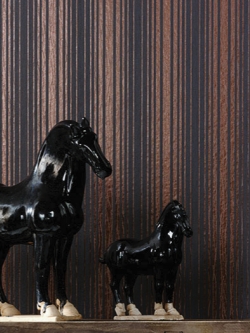 วอลเปเปอร์ลายทางสีน้ำตาลทองแดงสลับสีน้ำตาลเข้ม EST-F17