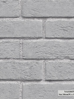 วอลเปเปอร์ลายอิฐ สีเทา NA4-D41W