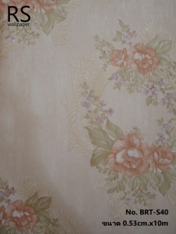 วอลเปเปอร์ ลายดอกไม้วินเทจ No.BRT-S40