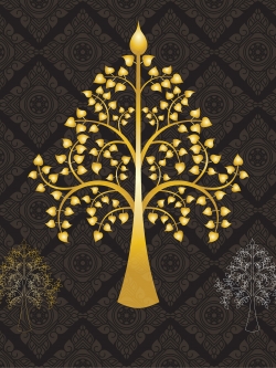 วอลเปเปอร์ สั่งผลิตใบโพธิ์ ห้องพระ