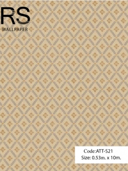 วอลเปเปอร์ลายหลุยส์เล็กสีทองพื้นโทนสีเหลือง ATT-S21