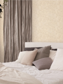 วอลเปเปอร์ลายดอกไม้หลุยส์โทนสีน้ำตาลอ่อนมีกลิตเตอร์สีเงิน BES3-B94W