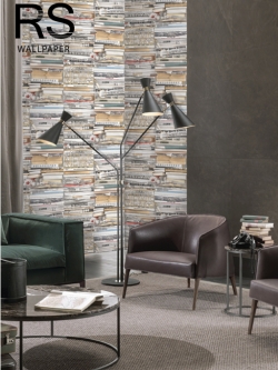 วอลเปเปอร์ลายกองหนังสือหลากสีสัน FCO-D59W