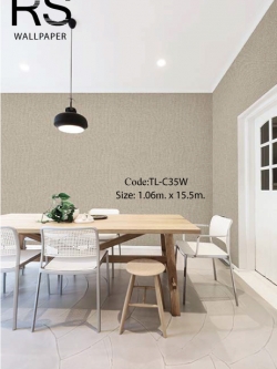วอลเปเปอร์เทกเจอร์ผ้าพื้นสีน้ำตาล TL-C35W