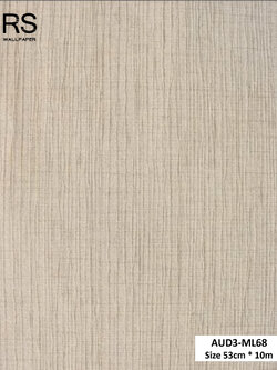 วอลเปเปอร์ สีน้ำตาลครีม ปนกลิตเตอร์สีเงิน AUD3-ML68