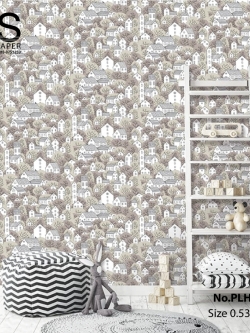 วอลเปเปอร์ ลายการ์ตูนรูปบ้าน No.PLH-D59