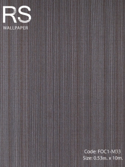 วอลเปเปอร์เทกเจอร์เส้นพื้นโทนสีน้ำตาลเข้ม FOC1-M33