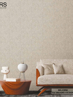 วอลเปเปอร์ลายอิฐหิน สีเทาอมเขียว BEL-C39W