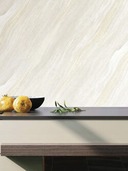 วอลเปเปอร์ลายหินอ่อน สีเทาอ่อนแทรกสีครีม MAR-C33W