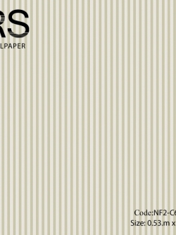 วอลเปเปอร์ลายทางเส้นสีเทาอมเขียวสลับสีขาวขุ่น ช่องห่าง 0.7 ซม. NF2-C61