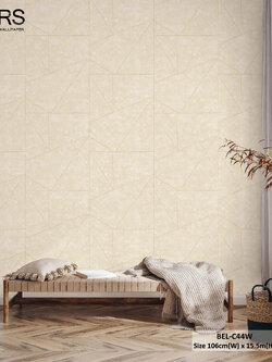 วอลเปเปอร์สไตล์โมเดิร์น สีครีม BEL-C44W