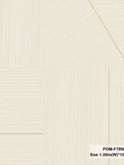 วอลเปเปอร์สไตล์โมเดิร์น ลายเส้นสีทอง พื้นสีน้ำตาลอ่อน POM-F78W