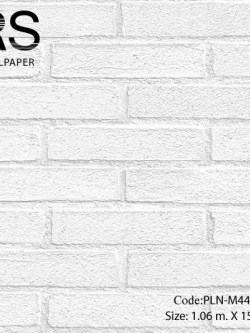 วอลเปเปอร์ลายอิฐขาวร่องปูนผิวหยาบ PLN-M44W