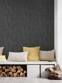 วอลเปเปอร์ ลายปูนเปลือยสีดำ MTS2-M42