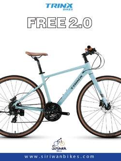 TRINX : FREE 2.0 จักรยานไฮบริด เฟรมอลูมิเนียม 24 สปีด ดิสเบรคไฮดรอลิกส์