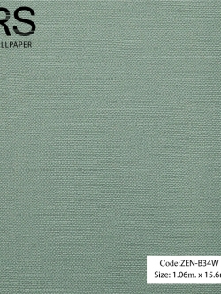 วอลเปเปอร์พื้นเรียบโทนสีเขียวแก่ ZEN-B34W
