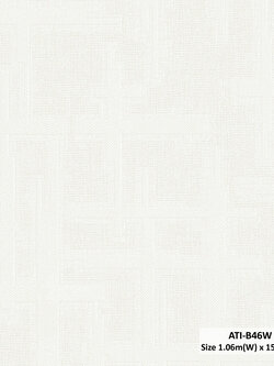 วอลเปเปอร์สไตล์โมเดิร์น ลายตาราง สีขาว ATI-B46W