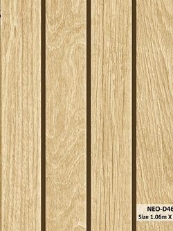 วอลเปเปอร์ลายไม้ระแนงมีร่องสีน้ำตาล NEO-D46W