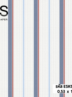วอลเปเปอร์การ์ตูน ลายทาง สีฟ้าขาว ESK5-M18