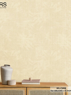 วอลเปเปอร์ สไตล์ abstract สีครีม BEL-C34W
