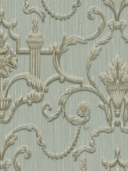 วอลเปเปอร์ วินเทจเนื้อหนา สีเขียวทอง No.BLE-B27