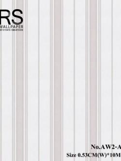 วอลเปเปอร์ ลายทางลง คลาสสิค หรู พื้นเทา ลายสีเงิน AW2-A14