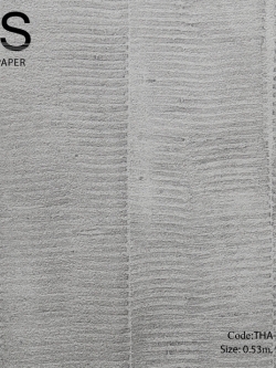 วอลเปเปอร์ลายปูนคอนกรีตสีน้ำตาลเทาเป็นทางตั้งช่องห่าง 9.7 ซ.ม. THA-B35