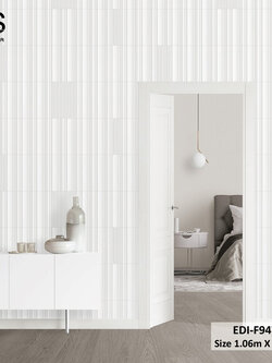 วอลเปเปอร์สไตล์โมเดิร์น สีขาวอมเทา EDI-F94W