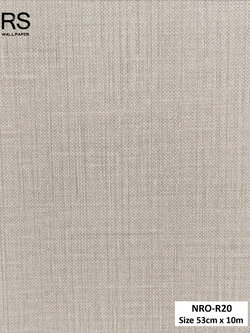 วอลเปเปอร์ สีเทาอมน้ำตาลลายผ้า มีกลิตเตอร์สีเงิน NRO-R20