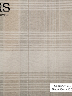 วอลเปเปอร์ลายสก็อตโทนสีน้ำตาลอ่อน LOF-B57