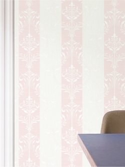 วอลเปเปอร์ลายทางหลุยส์คลาสสิคสีชมพูอ่อนสลับขาว MCO-C20W
