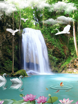 วอลเปเปอร์ภาพน้ำตก (สั่งผลิต)