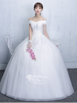 BR296 **พรีออเดอร์**ชุดแต่งงาน&ชุดเจ้าสาวแบบยาวสีขาวเกรดพรีเมี่ยม หรูหราน่ารัก สวยโดดเด่นไม่ซ้ำใคร