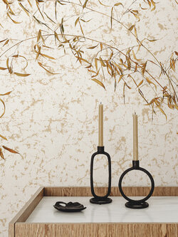 วอลเปเปอร์ปูนเปลือย สีน้ำตาลปนทอง EPI-F63W