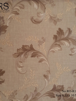 วอลเปเปอร์ลายใบไม้ สไตล์วินเทจ RO-R16