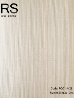 วอลเปเปอร์เทกเจอร์เส้นพื้นโทนสีครีม FOC1-M28