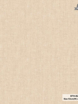 วอลเปเปอร์สีพื้นลายผ้า สีน้ำตาลอ่อนอมครีม BTH-B22