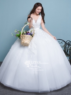 BR315 **พรีออเดอร์**ชุดแต่งงาน&ชุดเจ้าสาวแบบยาวสีขาวเกรดพรีเมี่ยม หรูหราน่ารัก สวยโดดเด่นไม่ซ้ำใคร