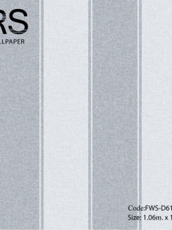 วอลเปเปอร์ลายทางสีฟ้าเทากับเทาเข้มช่องห่าง 7.2 ซม. มีกลิตเตอร์ FWS-D61(A)W