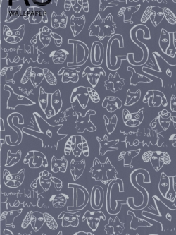 วอลเปเปอร์ลายตัวหนังสือมีสัตว์ต่างๆด้วย SMT-D22