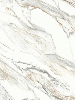 วอลเปเปอร์ลายหินอ่อน สีขาวเทาปนสีโรสโกลด์ MAR-C03W