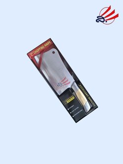 Rhino มีดสับกระดูกสแตนเลสแรด 776 ด้ามเลสทอง 7"