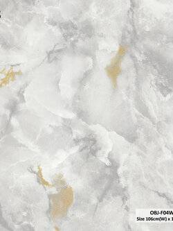 วอลเปเปอร์ลายหินอ่อน สีเทาปนสีทอง OBJ-F04W