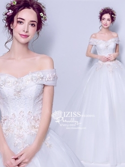 BR290 **พร้ีออเดอร์**ชุดแต่งงาน&ชุดเจ้าสาวแบบยาวสีขาวเกรดพรีเมี่ยม หรูหราน่ารัก สวยโดดเด่นไม่ซ้ำใคร